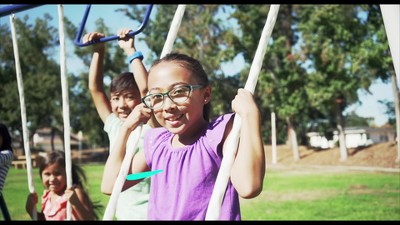 thumbnail image 2 of Sportspower Super 9 Metal Teeter Totter With 2 Kids' Glide Ride Roman Glider Standing Swing Set 2 of 11