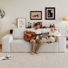 TiramisuBest 71" 3-Seater Corduroy Sofa, Deep Seat Loveseat Couch, Comfy Upholstered Sofa for Living, Bedroom,Apartment (White) - 2 of 4