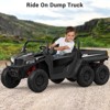 24V 4WD 6-Wheel Electric Ride On Dump Truck with Remote Control, 2 Seater Kids Dump Truck Toy for Big Kids Ages 3+ - 3 of 4