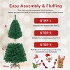 Eco-Friendly Artificial Christmas Tree with Full PVC Branches, Stable Metal Stand, Easy Setup Design for Indoor and Outdoor Holiday Décor - 4 of 4