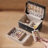 Travel Jewelry Case, Portable 2-Layer Jewelry Box Versatile Earring Storage - 3 of 4