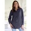 Woman Within Women's Plus Size Classic Long-Sleeve Denim Shirt - 4 of 4