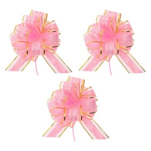 Unique Bargains Pull Bows for Gift Wrapping Weddings Birthdays Christmas 47.28"x1.9" 3 Pcs - 1 of 4