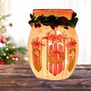 Stony Creek 4.0 Inch Decorated Sleds Pre-Lit Small Jar Holly Berry Ribbon Novelty Sculpture Lights - 2 of 4