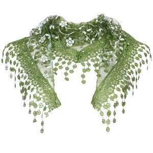 INSPIRE CHIC Lace Mantilla Tulle Triangle Head Covering Church Veil Scarves 1Pc - 1 of 4