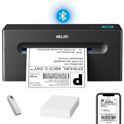 Bluetooth  Wireless 4x6 Thermal Shipping Label Printer, for Shipping Packages, Support Android, iOS and Windows (Black)