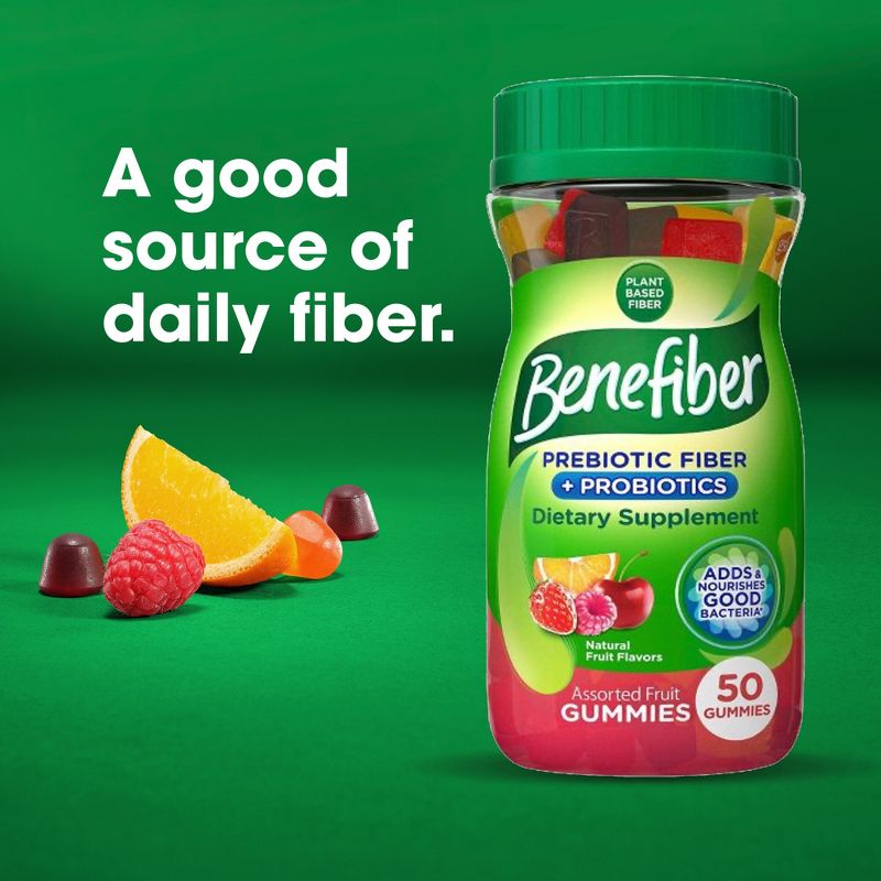 Benefiber Fiber+ Probiotic Gummies - 50ct, 6 of 11