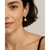 Molenia Pearl Earrings for Women, 925 Sterling Silver Shell Pearl Dangle Drop Earring Small Zircon Dangling Charm Dainty Jewelry - 2 of 4