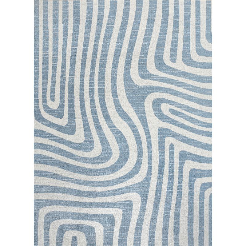 JONATHAN Y Maze Abstract Two-Tone Low-Pile Machine-Washable Area Rug, 3 of 13