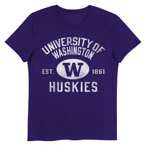 NCAA Washingtons Huskies Girls' Crew Neck T-Shirt - 1 of 1