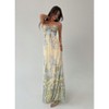 Mocamel Women's Elegant Floral Maxi Dress with Spaghetti Straps for Summer Beach Vacation & Special Occasions - 4 of 4
