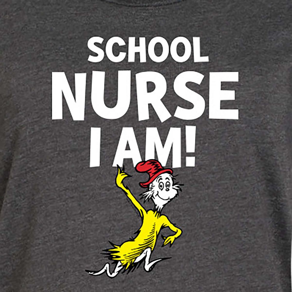 Women's - Dr. Seuss - School Nurse I Am Graphic T-shirt Dress - thumbnail 8