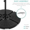 Round Four-Pieces Convertible Patio Umbrella Base For Beach - 4 of 4