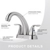 WOWOW 4 in. Centerset Double Handle Mid Arc Bathroom Faucet - 3 of 4