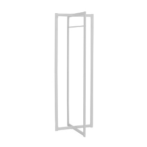 Coat Rack, Hall Tree, Free Standing, Hanging Bar, Entryway, 72"h, Bedroom, White Metal, Contemporary, Modern - 1 of 4