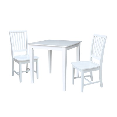 target white dining table