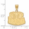 Black Bow Jewelry 14k Yellow Gold Alabama Crimson Tide NCAA Medium Pendant - 2 of 3