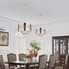 Maxax 15.7" Modern Chandelier, Crystal Pendant Light with Stainless Steel Frame, Adjustable Chain Dimmable Ceiling Lighting for Bedroom Living Room - 2 of 4