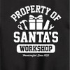 Boys' - Instant Message - Property Of Santas Workshop Christmas Graphic Long Sleeve Fleece Sweatshirt - 2 of 4
