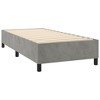 vidaXL Light Gray Velvet Twin XL Box Spring Bed Frame - Stylish Bed Room Furniture - 4 of 4