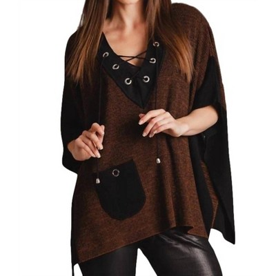 Women's V-Neck Tie Up Pullover - ANGEL