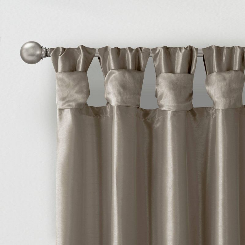 Lillian Twisted Tab Light Filtering Lined Curtain Panel, 4 of 13