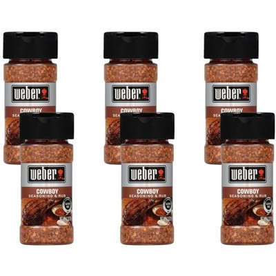 Weber Gourmet Cowboy Seasoning and Rub - 6 pack, 3.2 oz