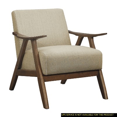 NicBex Polyester Accent Chair,Upholstered Living Room Chairs with Walnut Finish Wood Cushion Backrest,Accent Chairs for Living Room