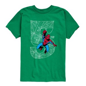 Boys' - Marvel - Spider-man 5Th Birthday Short Sleeve Graphic T-Shirt - 1 of 4