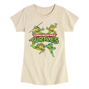 Girls' - Teenage Mutant Ninja Turtles - Group Fitted Short Sleeve Graphic T-Shirt - 1 of 3