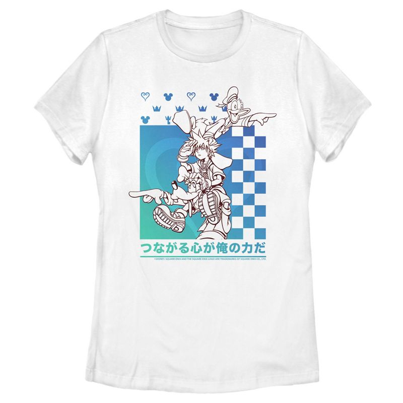 Women's Kingdom Hearts 1 Friendship Tower T-Shirt, 1 of 5