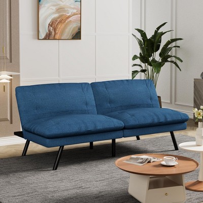 Vipbear 70 In Convertible Futon Sofa Bed,Armless Memory Foam Futon Sleeper Sofa Detachable Loveseat Comfy Couch Bed for Small Compact Living Spaces