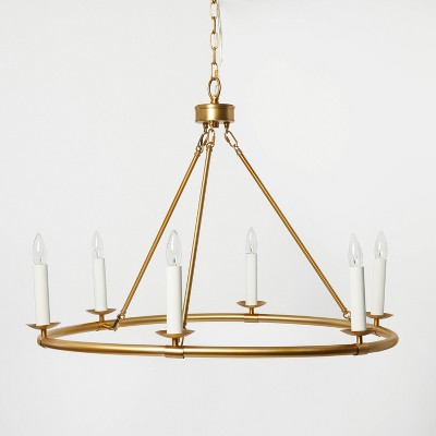 Reeded Glass Pendant Brass - Threshold™ Designed With Studio Mcgee : Target