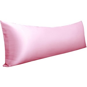 Satin Body Pillowcase for Hair and Skin, Luxurious and Silky Body Pillow Cover with Envelope Closure - NTBAY - 1 of 3