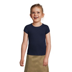 Lands' End School Uniform Kids Short Sleeve Essential T-shirt - 1 of 4
