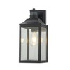 ALOADECOR 1 Light H16 in. Farmhouse Outdoor Wall Lantern with Motion Sensor in Matte Black Modern Wall Sconce with Clear Glass for Courtyard - 3 of 4