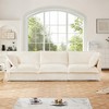 Slipcovered 3 Seater Sofa Couch with Deep Seat and Removable Pillows, Corduroy Sofa with Armrests, Modern Sofa with Cushions for Living Room-Koiai - 2 of 4