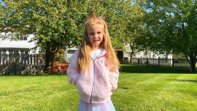 Rokka&Rolla Girl's Faux Shearling Jacket Fleece Warm Coat, 2 of 14, play video