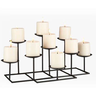 9 Candle Candelabra - Matte Black - Aiden Lane