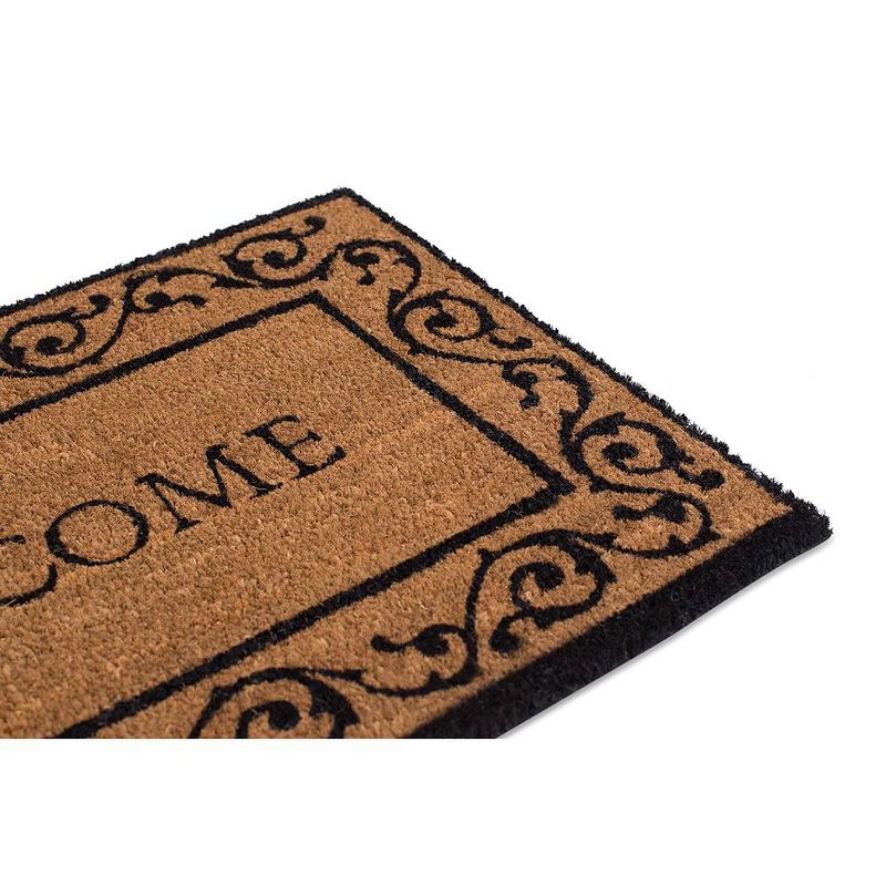 BirdRock Home Welcome Coir Doormat with Scroll Border - 18 x 30", 3 of 5