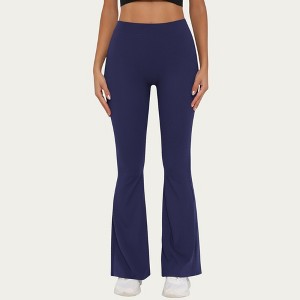 Anna-Kaci Active Women's High Waist Flare Leg Yoga Pants with Stretch Fit and Contoured Waistband - 1 of 4