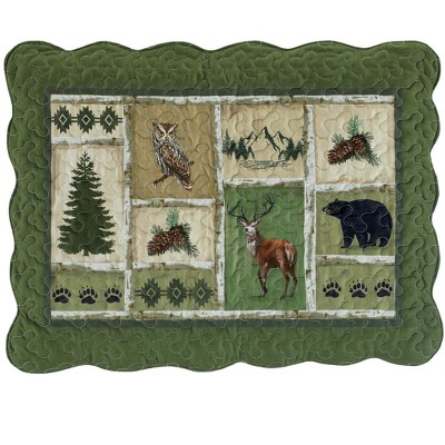 Collections Etc Northwoods Patch Sham Set
