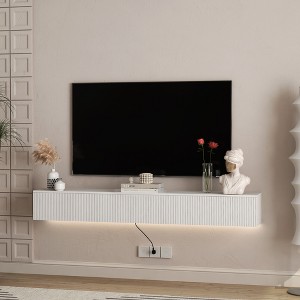 KTMBDW 69" Floating TV Stand with Power Outlets, Modern Wall Mounted Media Console Shelf with Doors, Entertainment Center for Living Room, Bedroom - 1 of 4