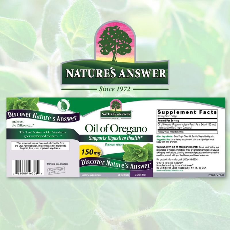 Nature's Answer Oil of Oregano Soft-Gels, Immune Support, 90 Count, 2 of 4