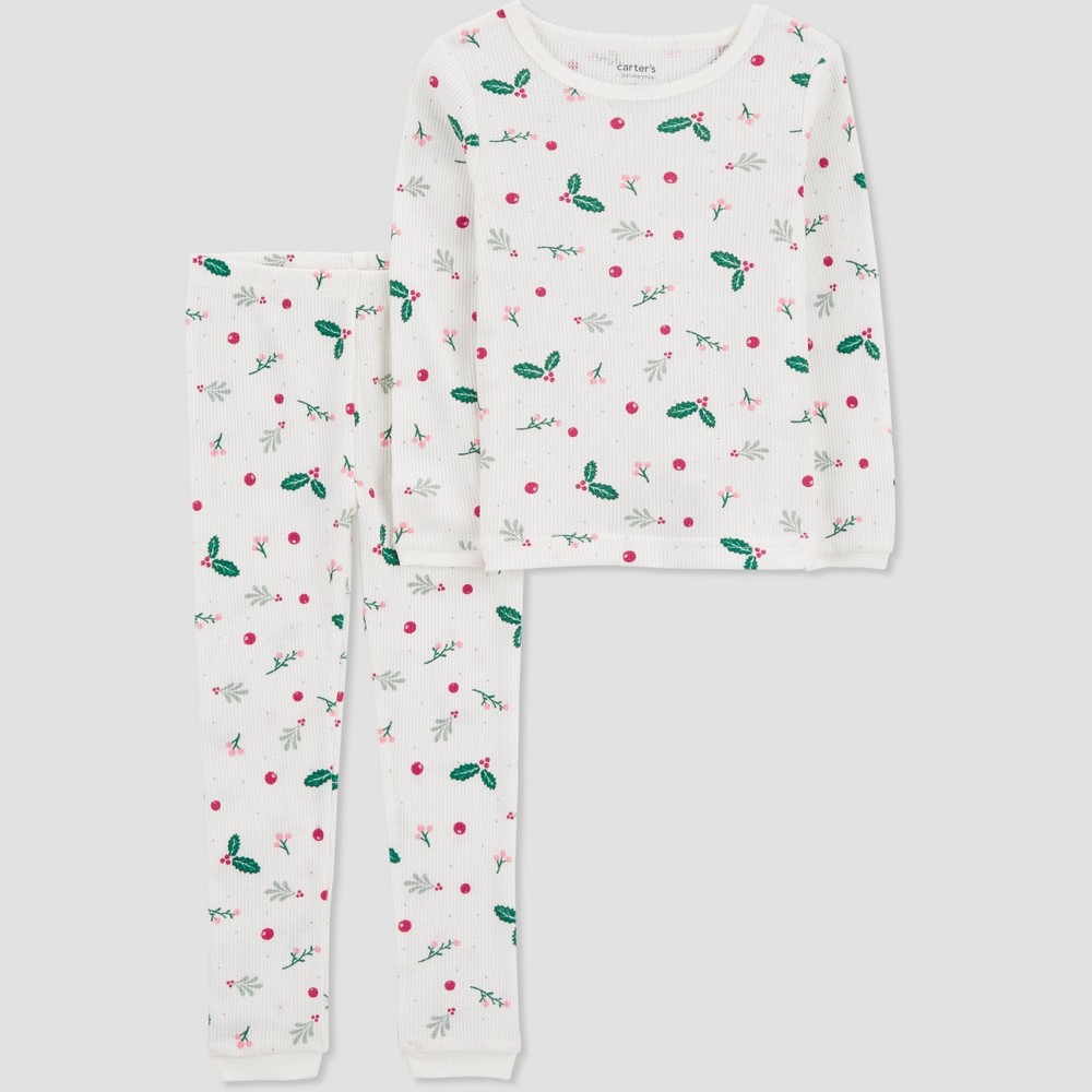 Photos - Other Textiles Carter's Just One You®️ Toddler Girls' 2pc Cotton Long Sleeve Holly Pajama