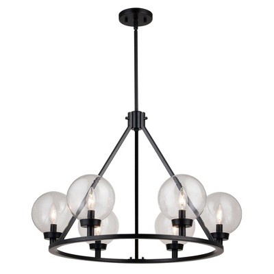 Vaxcel Lander 6 - Light Chandelier in  Matte Black