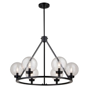 Vaxcel Lander 6 - Light Chandelier in  Matte Black - 1 of 4