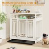 Kumasinova 43.3" Large Dog Crate Furniture with 3 Drawers,Heavy Duty Dog Crate with Divider for Medium & Large Dogs,2 Door Dog Kennel Indoor - 3 of 4