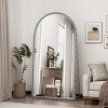FURNIinspire Full Length Mirrors Iron Arch Retro Living Room Full Body Mirror, Standing Mirror, Large Bedroom Mirror, Silver, 35.43"*65.75"*65.75" - 2 of 4