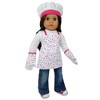 Sophia’s Baking Apron, White Hat and Oven Mitts Set for 18'' Dolls, White - 3 of 4